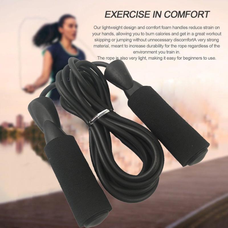 

Fitness sports cotton sleeve bearing rubber skipping rope adjustable length aerobic sports boxing skipping rope adjustable S5