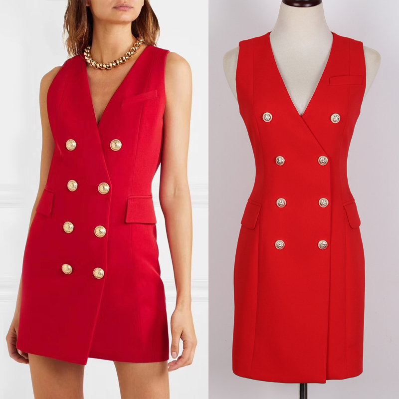 

Sexy women' Double-breasted sleeves Mini dress C100, Black