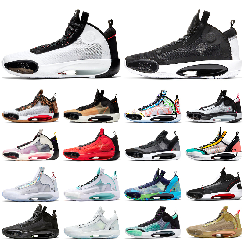 

2020 Mens basketball shoes 34s jumpman 34 Red Orbit Black Cat Amber Rise Bayou Boys Blue Void Bred Infrared 23 men sports sneakers