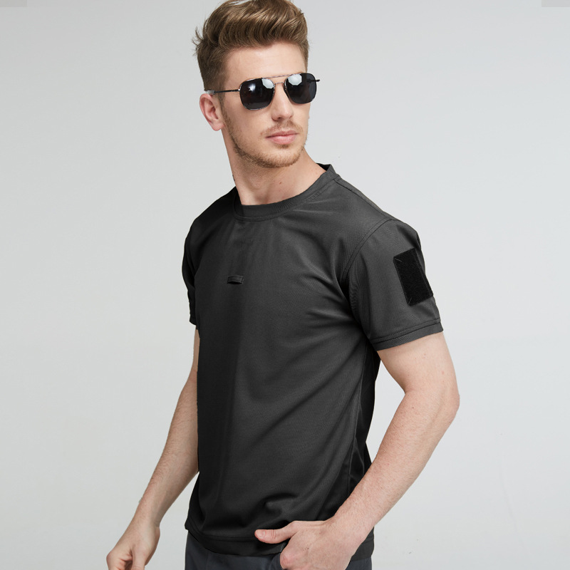 

Running T-Shirt for Men Quick Drying Breathable Comfortable Sports Walking Fitness Gym Exercise Fishing Short Sleeve Loose Shirt, Black