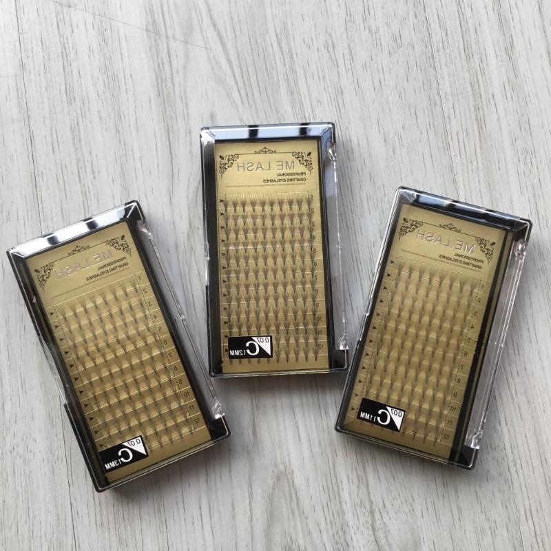 

3 pcs/lot 6D Fans Natural Soft Volume Eye Lashes Russian 3D 0.07mm C Curl 8mm to 13mm Made in Korea Free Shipping