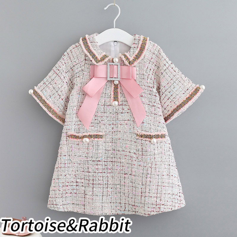 

Fashion Girls Classic Spring Designed Clothes Princess Kids Elegant Dresses 3-8 Years Girls Dresses for Party and Wedding, Ivory