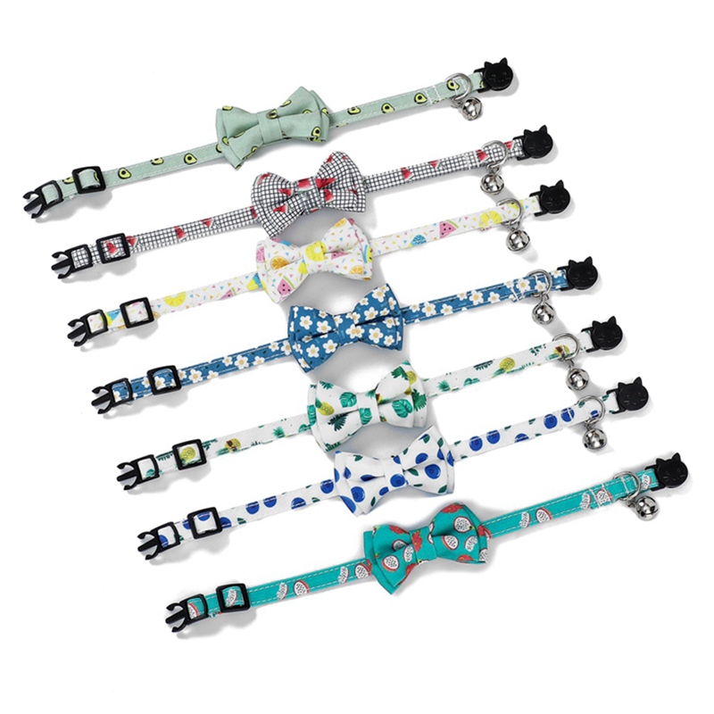

Summer Personalized Pet Collar Puppy Dog Bow Ties Adjustable Pet Dog Collar With Buckle Bow Tie Collars Accessories