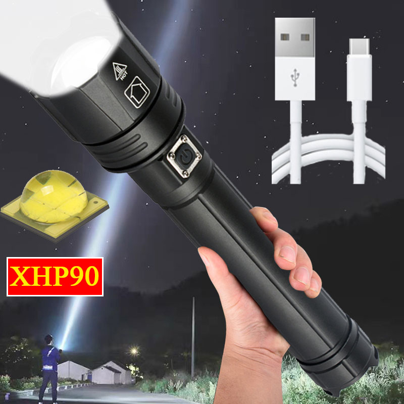 

ZHIYU XHP90 70 Super Powerful LED XLamp USB Rechargeable XHP70 Tactical Light 26650 18650 Zoom Camping Lanterns Torch