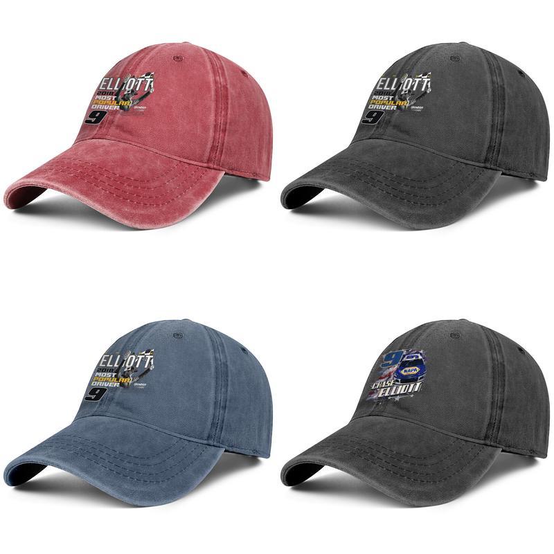 

Stylish Chase Elliott 2018 Most Popular Driver NASCAR 9 Unisex Denim Baseball Cap Golf Best Hats 2019 Patriotic USA 2-Spot First Pick #9, Blue;gray