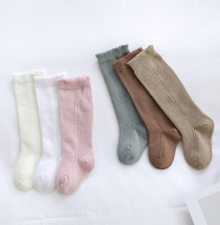 

INS Baby kids hollow knitted knee high sock fall girls hand made boneless hole socks toddlers cotton comfortable legs A3462228Z, Mix color or tell us you need color size