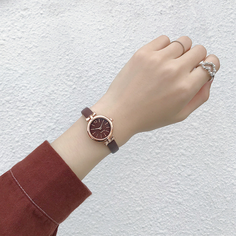 

Elegant Ladies Dress Wristwatches Small Women Fashion Watches 2020 Luxury Casual Bow-Knot Case Female Quartz Leather Clock, Brown