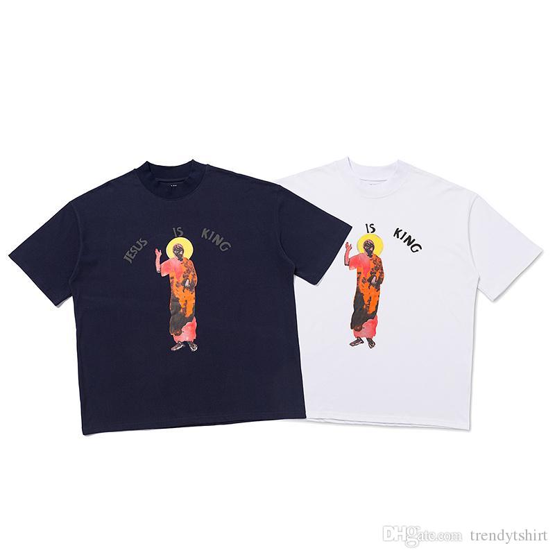 

Fashion Spring Summer god graffiti brand collaboration designer Tshirt Fashion Men Women T Shirt Casual Cotton Tee, White;black