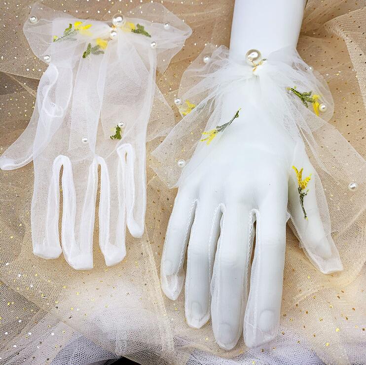 elegant white gloves