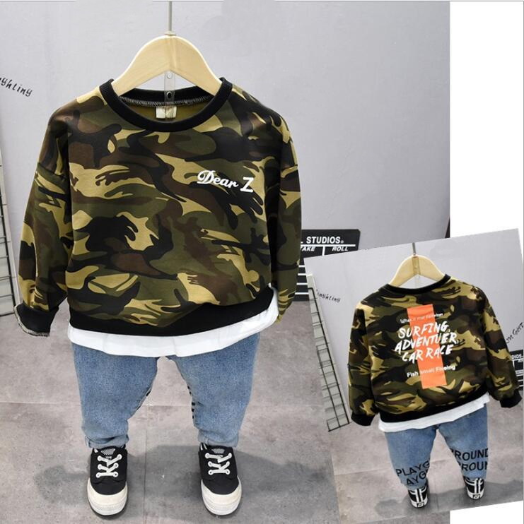 

Children Clothes 2-7year Boys Costume kids Tracksuit Camouflage Tops Pants 2PCS Children Spring Autumn Outfits Set, 2pcs sets