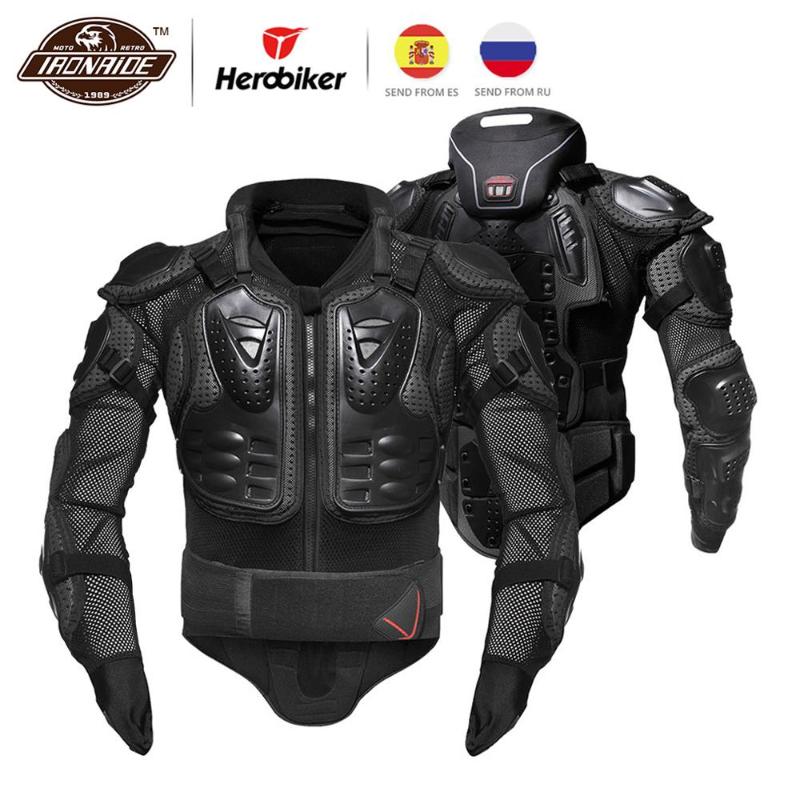 

HEROBIKER Motorcycle Body Armor Motorcycle Armor Protection Moto Racing Body Protector Jacket Motocross With Neck Protector