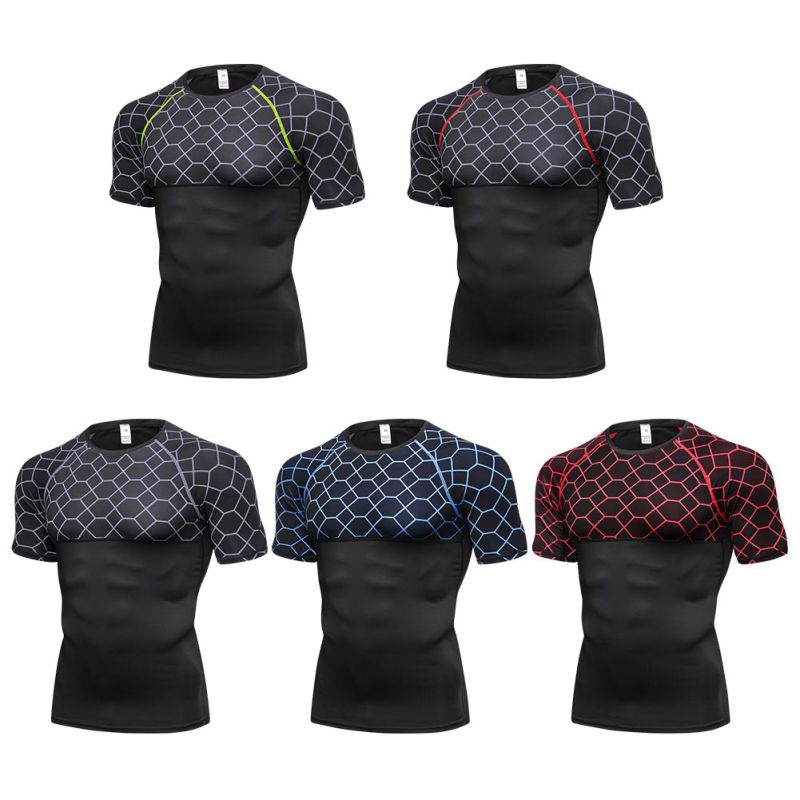 

Men Running T-Shirt High-elastic Quick Dry Breathable Training T Shirt Men' Sport Spring Summer Fitness Short Sleeve T-Shirts1, Hr