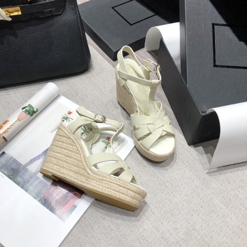 

New Hot Sale Summer Shoes Women Genuine Leather Wedges Women Sandals Super High Heels Solid Rome Sandals Zapatos De Mujer, As pic