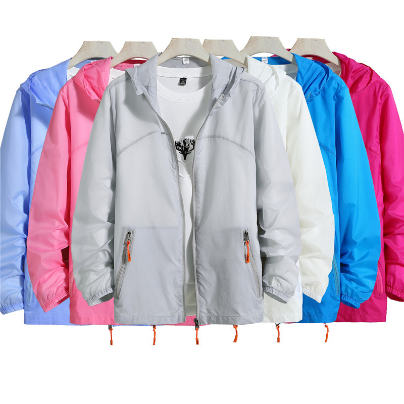 

Men's Women's Quick Dry Hiking Jacket Waterproof Sun UV Protection Coats Outdoor Sports Fishing Skin Jackets, Blue