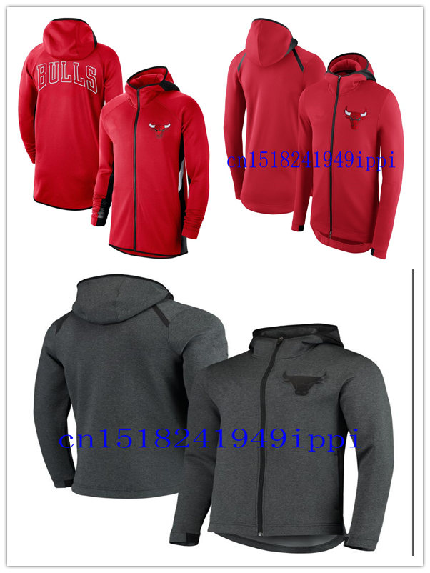 

Chicago Bulls MEN Heathered jacket Authentic Earned Edition Showtime Therma Flex Performance Full-Zip Hoodie, Black