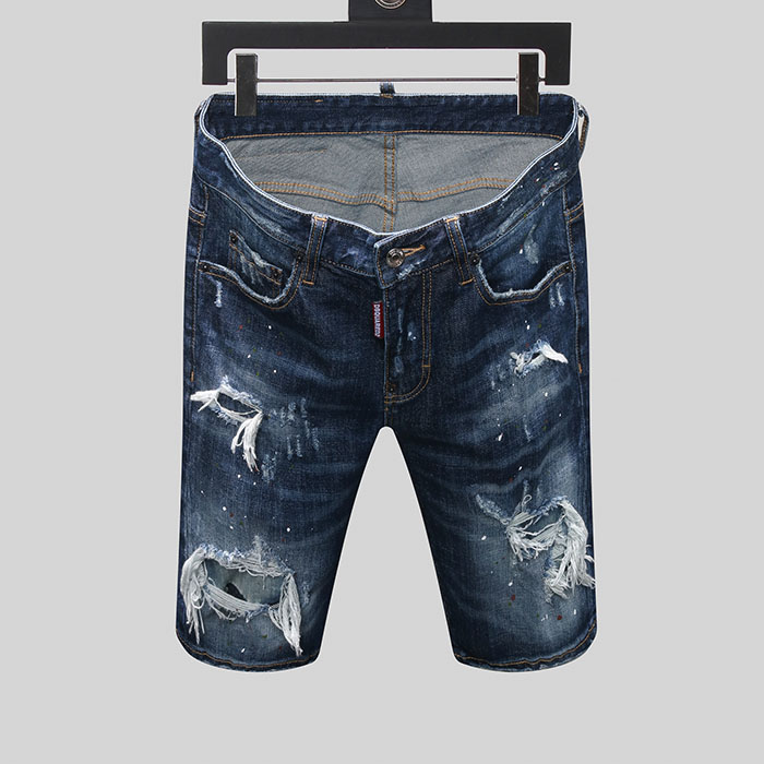 

summer Style jeans mens Slim Short denim trousers zipper stripe blue hole Shorts for men, 8174 blue jeans