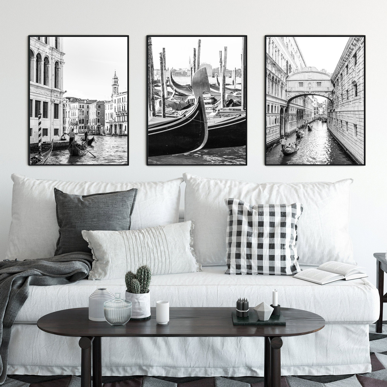 

Black White Venice Street Architecture Photography Posters Italy Wall Art Canvas Painting Prints Travel Poster Living Room Decor