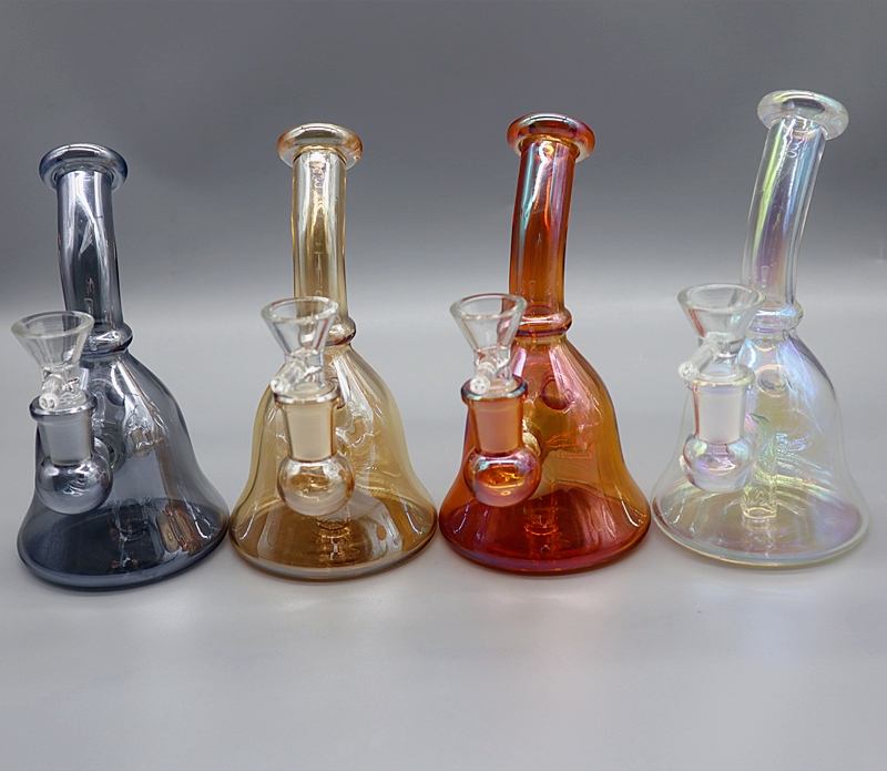 

New 5.9" mix color glass water pipe bong recycler oil rig thick glass water smoking pipes with 14mm joint