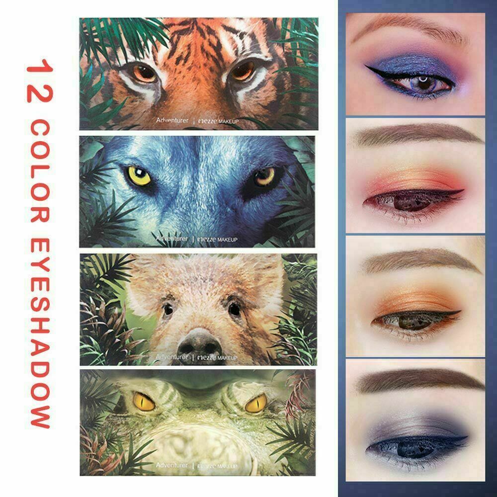 

Animal eyeshadow palette with glitter paintCute powdery eyeshadow palette eye makeup brush TSML1