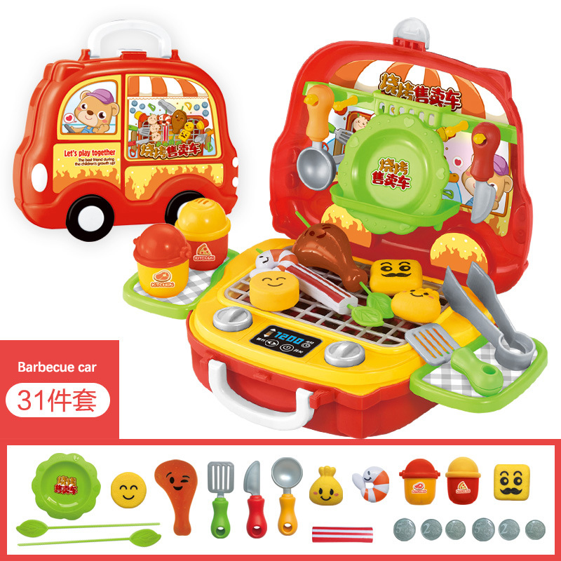 

Pretend Play and Dress-up Beauty Kids Portable Suitcase Toys Tool Kitchen house makeup Baggage Boy Girl Luggage Box Handbag Bag