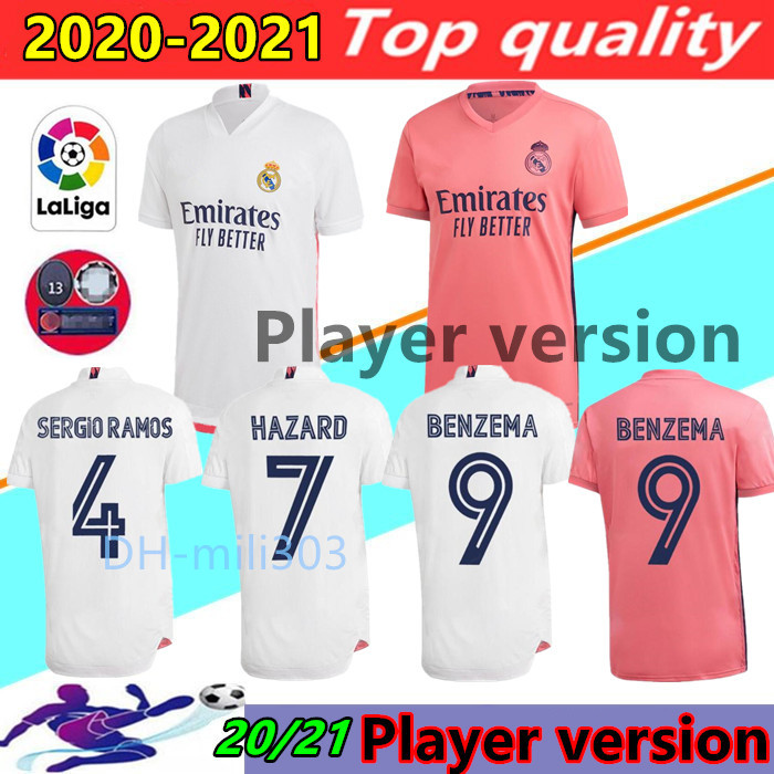 

Player version soccer jerseys real Madrid 20 21 HAZARD JOVIC BENZEMA camiseta de futbol 2020 2021 VINICIUS RODRYGO MODRIC football shirt