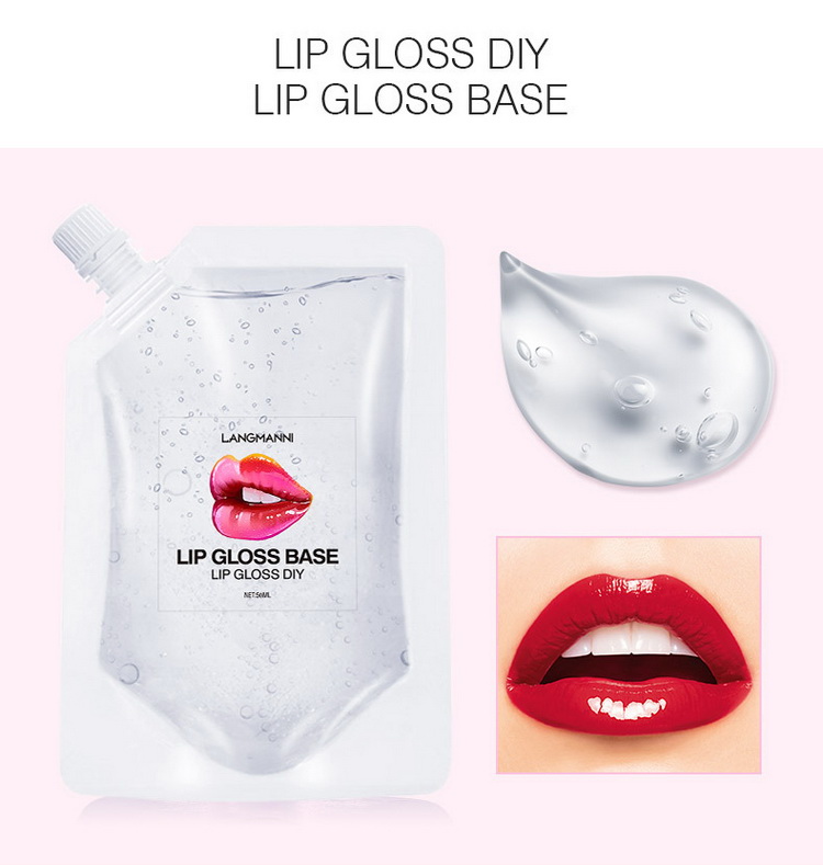 Langmanni DIY Lipgloss Base 20ML 50Ml 100ML Lipgloss Material Gel Moisturizer Handmade Makeup Lip Glaze Base-image-559012404