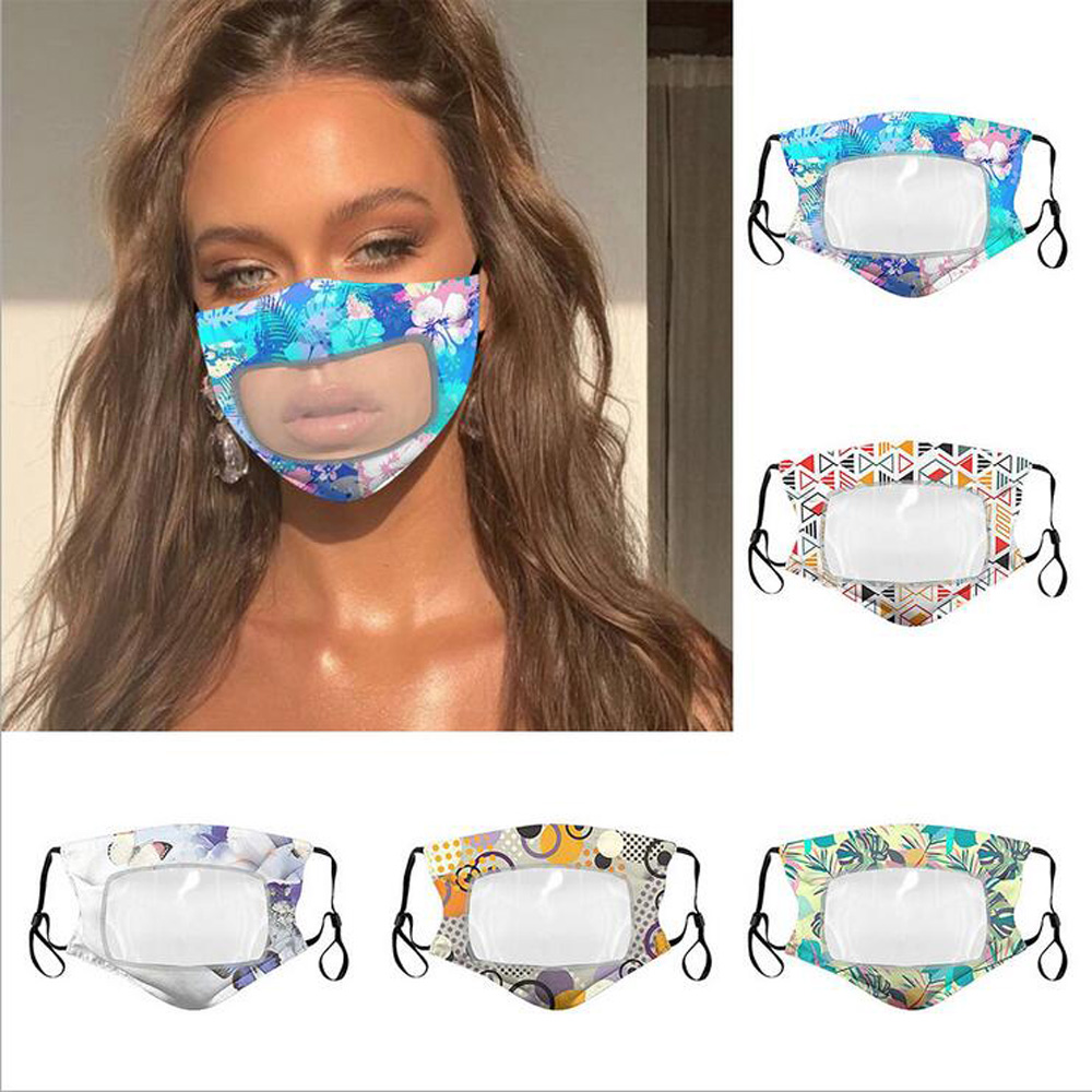 

Fashion Face Mask Protection Adults With Clear Window Lip Language Visible Cotton Mouth Face Masks Washable And Reusable Fashion Face Masks