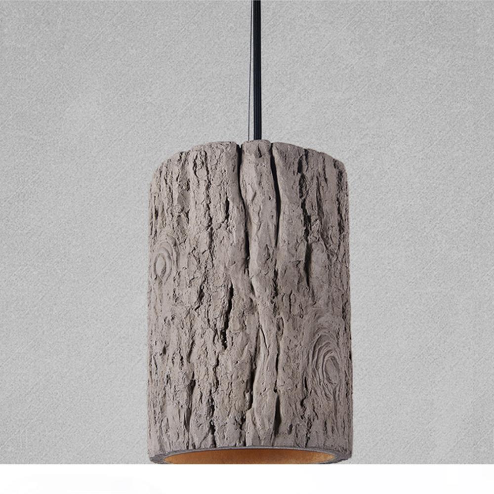 

Retro Loft Nordic stump Style Cement Pendant lights modern led E27 cord pendant lamp for Restaurant living room bedroom kitchen