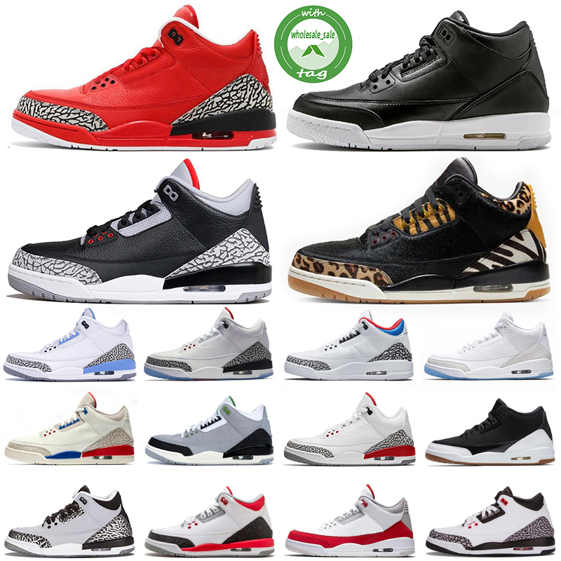 

3 Laser Orange Denim Fire Red Mens Basketball Shoes International Flight Animal Instinct Black Cement Sport blue Sneakers 3s trainers, A15 chlorophyll