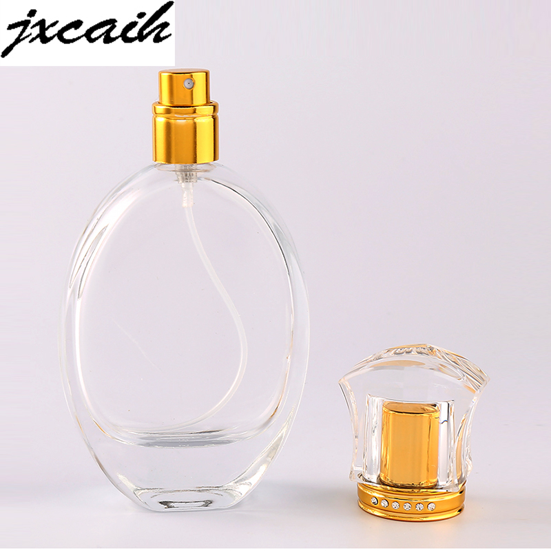 

jxcaih 1pcs New hot-selling portable crystal glass perfume bottle spray empty and nebulizer can fill bottle 50 ml