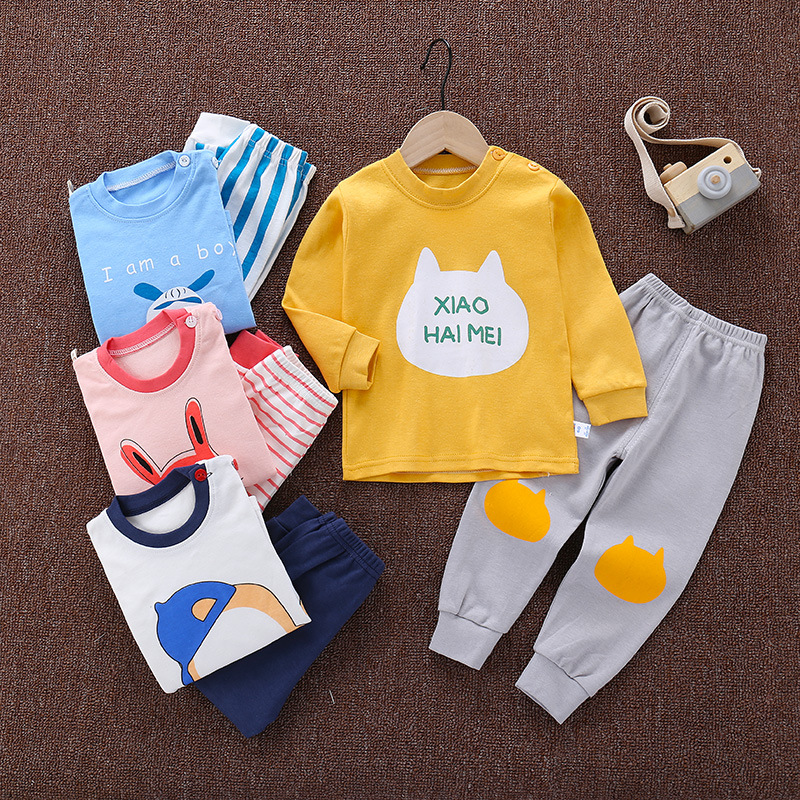 

Kids Boys Girls Clothing Set Autumn Children Girl Boy Spring Pants Baby Cotton Clothes Set Cartoon Animal Long Sleeve Tops Fall, 02