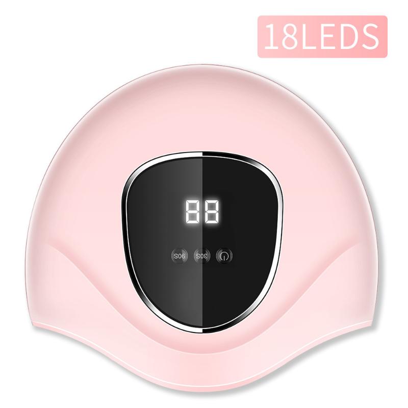 

100W 12 LEDs Lamp for Drying Nails Lamp for Manicure UV LED Nail Gel Nail Drying Gel Varnish, Pink