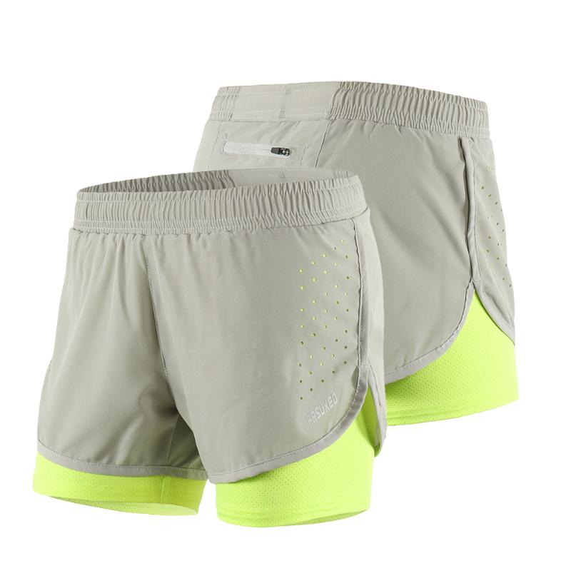 

Women's 2-in-1 Running Shorts Quick Drying Yoga Sport Short Training Exercise Jogging Cycling Outdoor Sports Fitness Gym Shorts, Black;blue