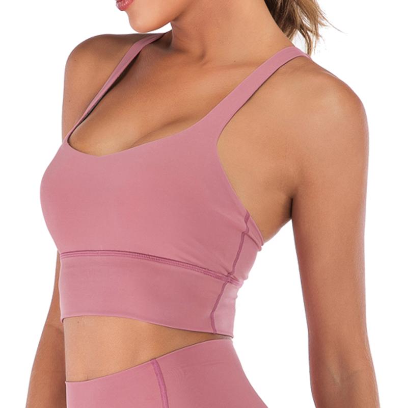 

Women Exercise Fitness Yoga Bra Running Shockproof Breathable Gym Cross Sports Underwear Gathered Anti-Sag Without Steel Ring