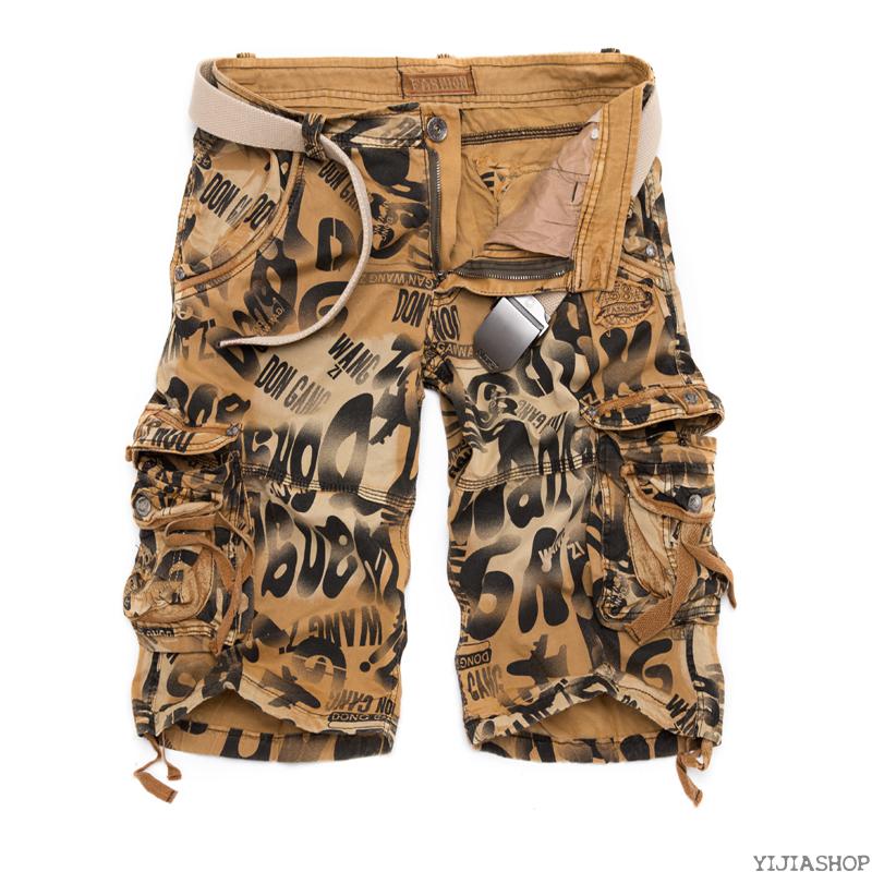 

New Fall transport men's camouflage shorts summer uniform shorts fitness loose casual trousers and no belt, Dark grey