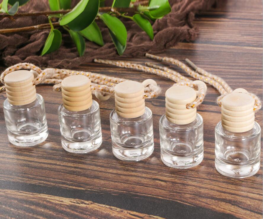 

Car Perfume Bottle Car pendant Perfume ornament air freshener for essential oils diffuser fragrance empty Glass bottle 3 Styles Free ship