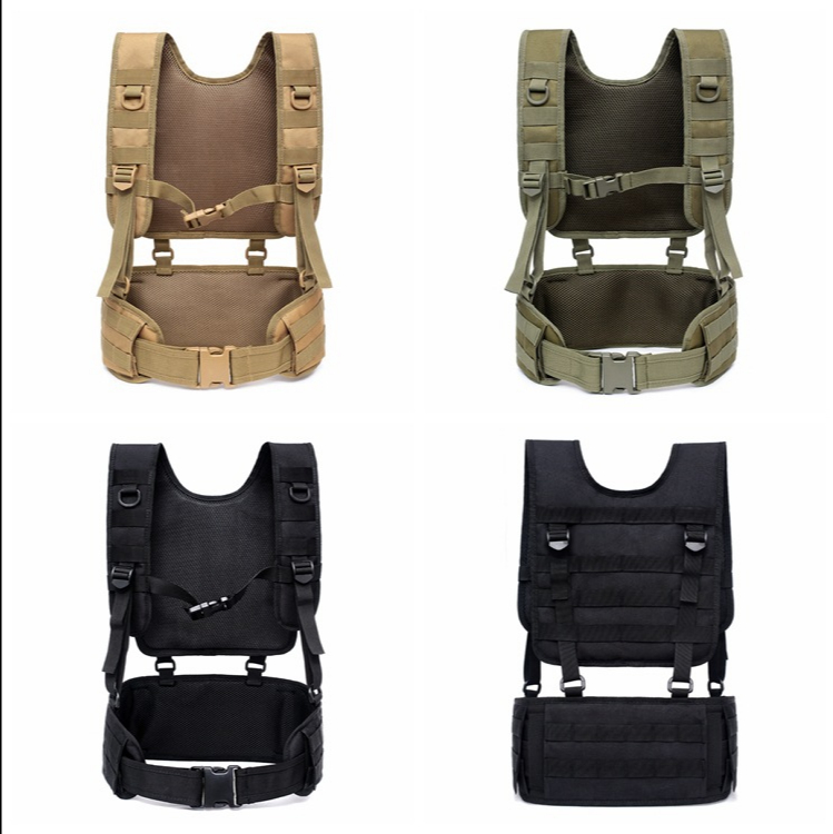 

Tactical Belt Outdoor Army Men Combat Suspender Waist Belt Hunting War Battle Waist Support Gear Adjustable, Green
