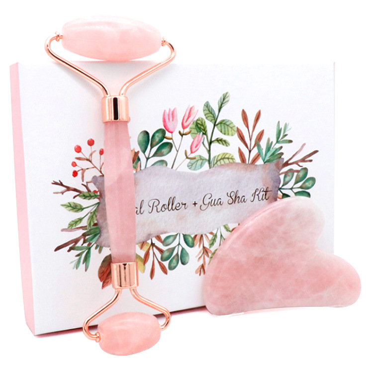 

Jade Roller Face Massager Lift Slimmer Shaper Massage Rose Quartz Natural Stone Crystal Slimming Health And Beauty Skincare Tool
