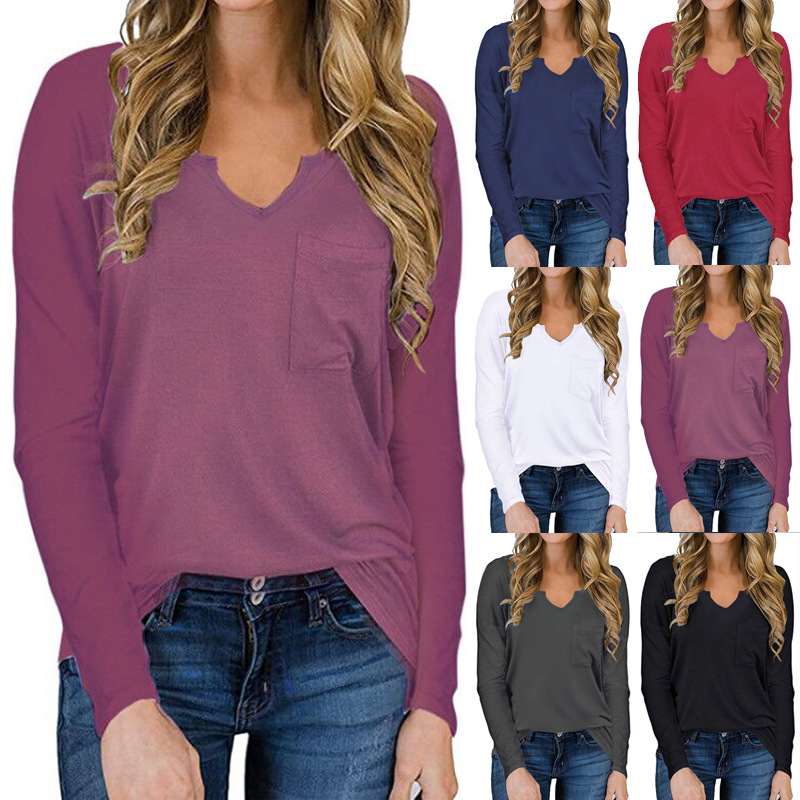 

Sport Soild Shirts For Women Tops V-Neck Stretch Gym Yoga Top Breathable Long Sleeve T-Shirts Fitness Yoga Women Clothing, White