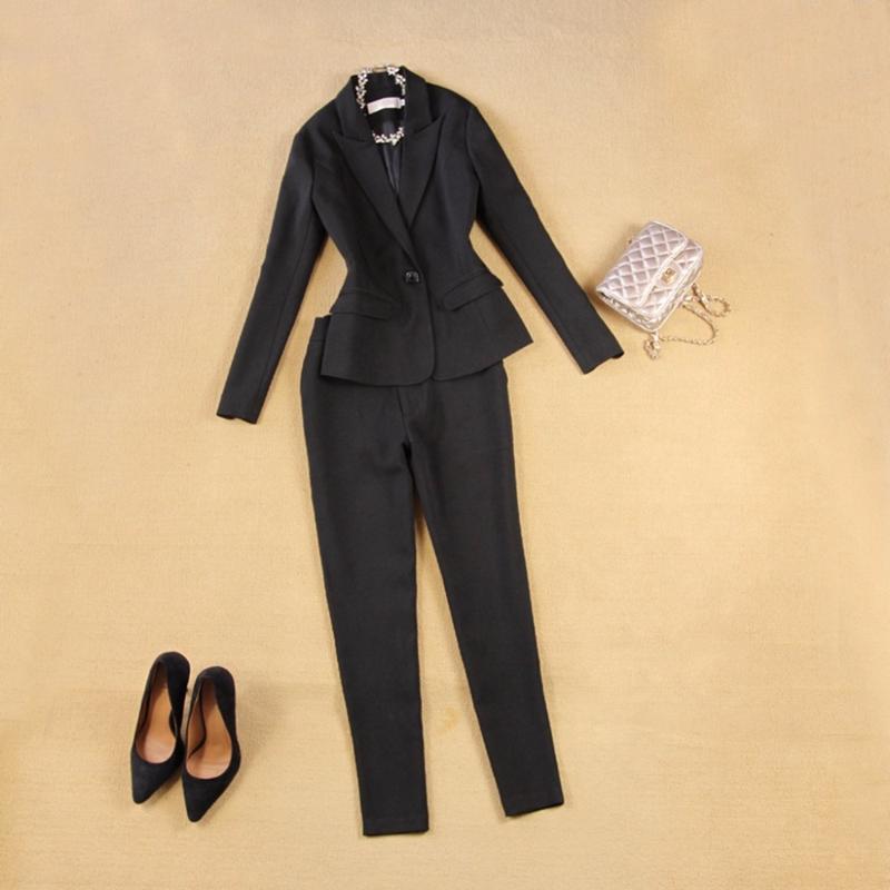 

Black Womens Business Suits Office Uniform Style Ladies Trouser Suit Slim Fit Formal Pant Suits For Weddings Tuxedo Custom W72, Beige
