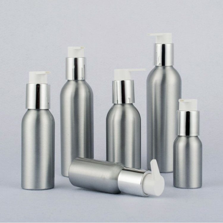 

40ml 50ml 100ml 120ml 150ml 250ml Aluminum UV Pump Bottle Cosmetic Packing Lotion Bottle 10pcs/lot