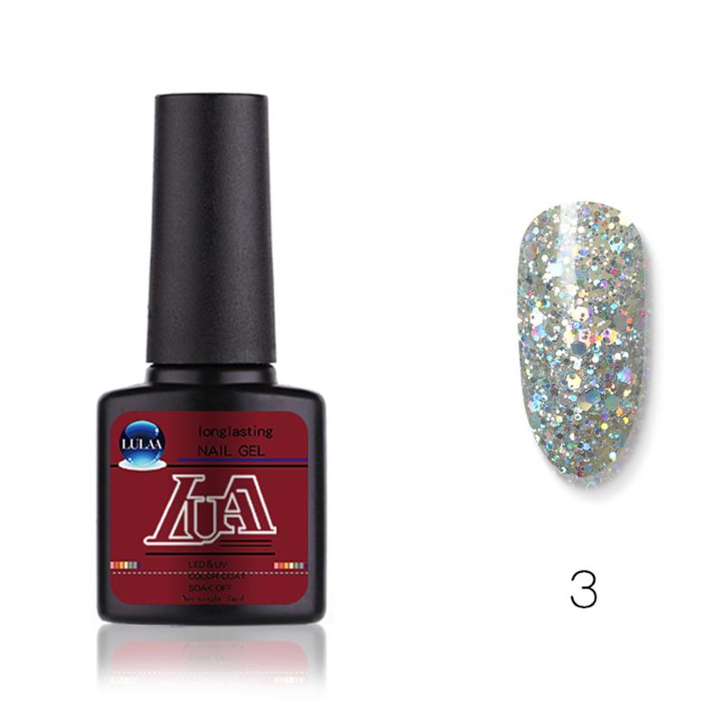 

Shining Glitter UV Gel Nail Polish Sequins Varnish Manicure DIY Nail Art Gel Lacquer HJL2020