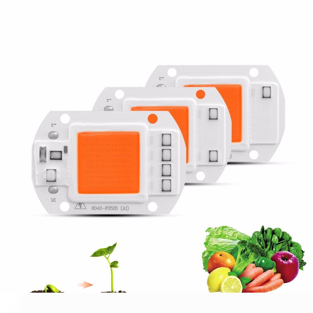 

220V Full Spectrum COB LED grow light chip 20W 30W 50W LED lamp 380-840nm DIY Grow light Floodlight Indoor Plant Grow & Flower