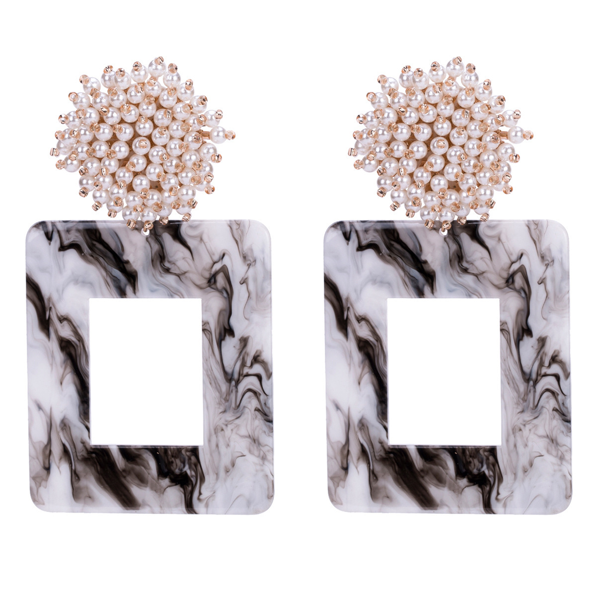 

EH8260 exaggerated multilayer acetate Board Spanish woven earrings Bohemia