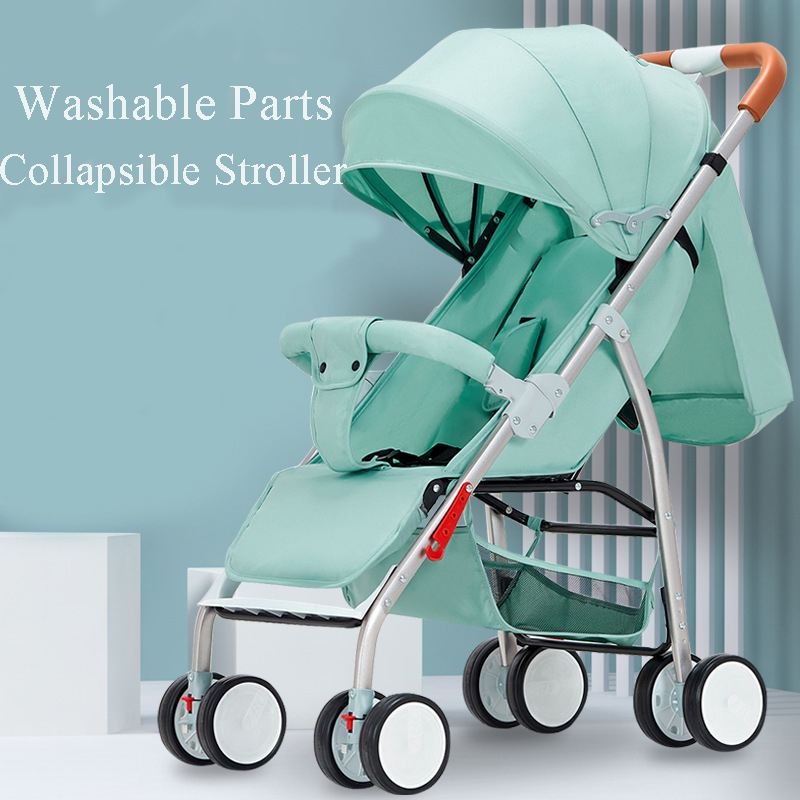 

Three Gifts Jusanbaby High Vision Portable Lightweight Baby Stroller 3 In 1 Folding Pram Big Space Breathable 2020 New