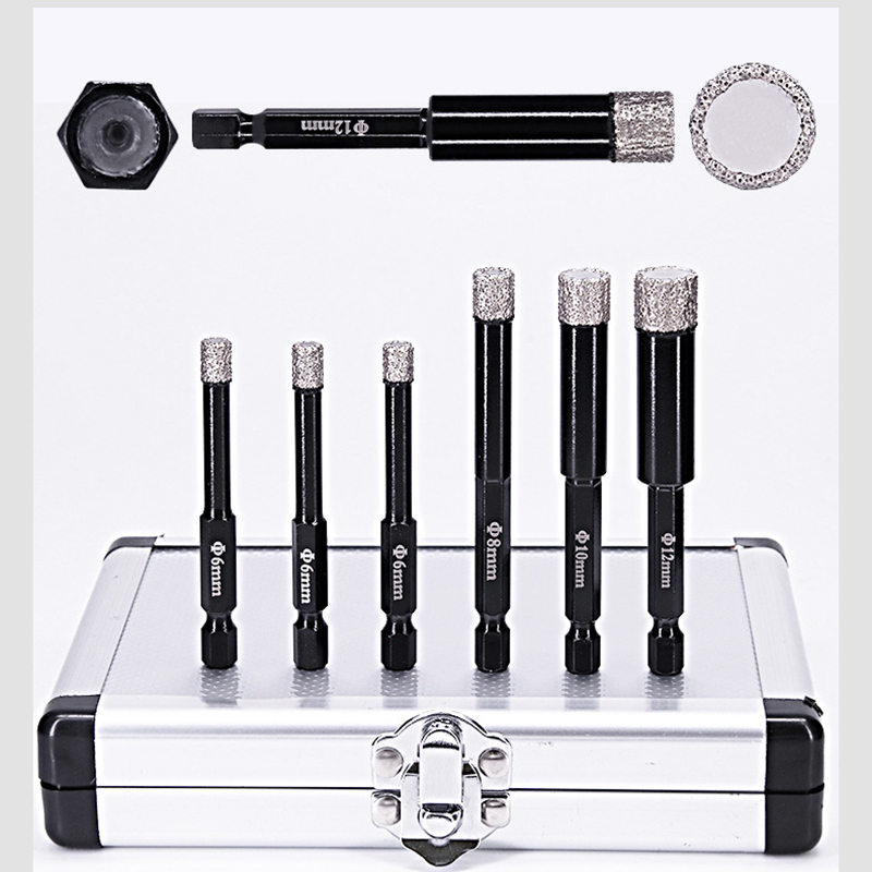 

6pcs kit Diamond drill bits drill tools part for home decoration use for tile hole making with the tools at good price
