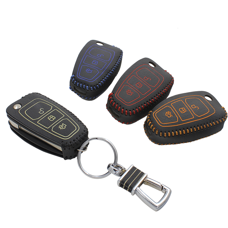 

for ford escape 2013 mondeo 2011 focus 2015 Car Key case wallet holder remote key cover key2a, Sky blue