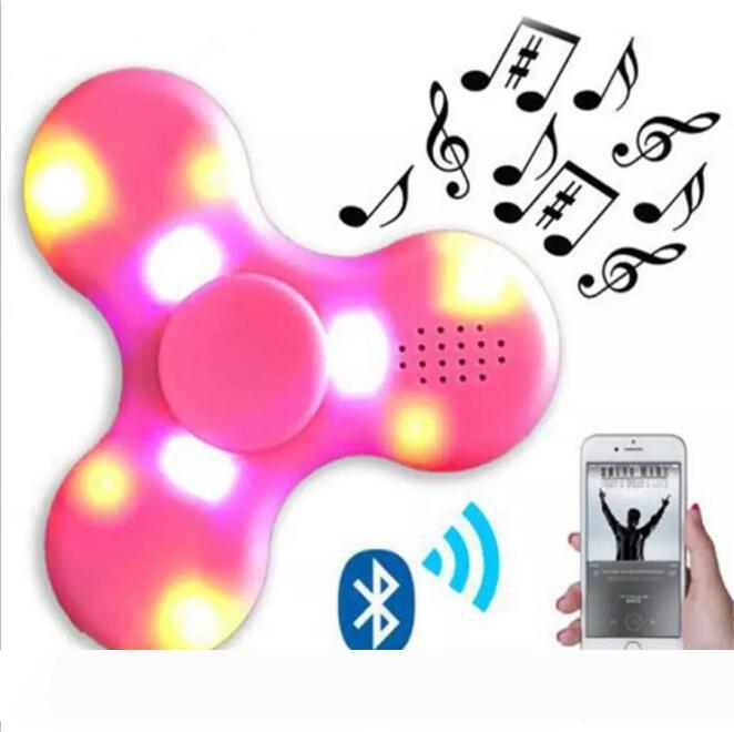 

NEW EDC Fidget Spinner with Bluetooth audio and Led Usb Hand Spinner Finger spinner toy EDC Toy For Decompression Anxiety Toys