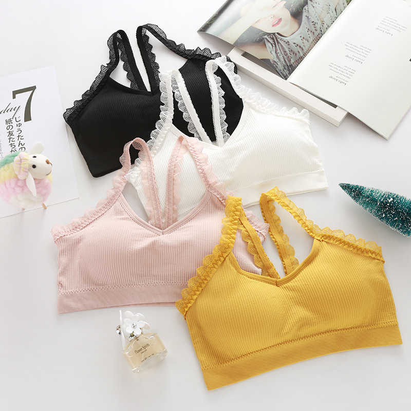 

Lace Bra Beauty Back Sports Bra Seamless Push Up Sport Top Yoga For Cup A-D Bralette Backless Brassiere Sport Femme, Yellow