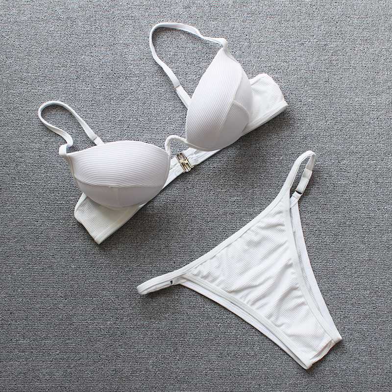 

Bikini set Swimwear Women High elasticity Bandage cross Push up bikini Swimsuit Biquini Bathing Suit Beach Suit, 584808495786 blue